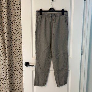 H&M Tapered 100% Linen Pants Women's Medium